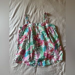 100% linen flowy tank top.